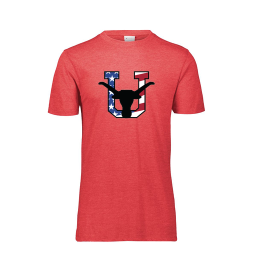 [FTSCUBRD-YS-LOGO1] Decker Youth Tri-Blend T-Shirt - Short Sleeve (Youth S, Red, Logo 1)