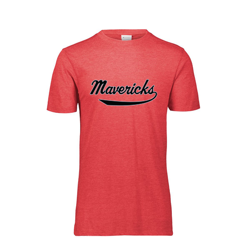 [FTSCUBRD-YS-LOGO3] Decker Youth Tri-Blend T-Shirt - Short Sleeve (Youth S, Red, Logo 3)