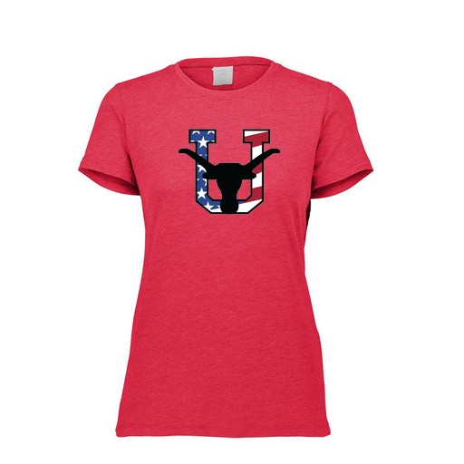 [FTSCUBRD-FAXS-LOGO1] Decker Women's Tri-Blend T-Shirt - Short Sleeve (Female Adult XS, Red, Logo 1)