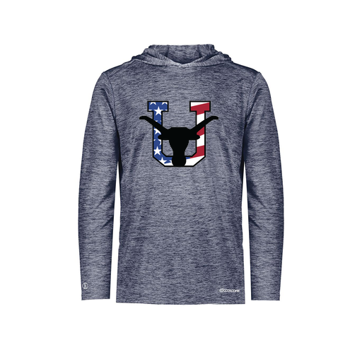 [FOLHCGNV-AS-LOGO1] Decker Men's Charge Hoodie (Adult S, Navy, Logo 1)