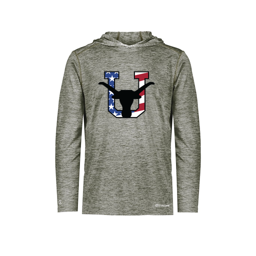 [FOLHCGGY-AS-LOGO1] Decker Men's Charge Hoodie (Adult S, Gray, Logo 1)