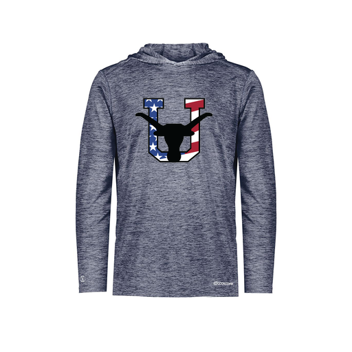 [FOLHCGNV-YS-LOGO1] Decker Youth Charge Hoodie (Youth S, Navy, Logo 1)