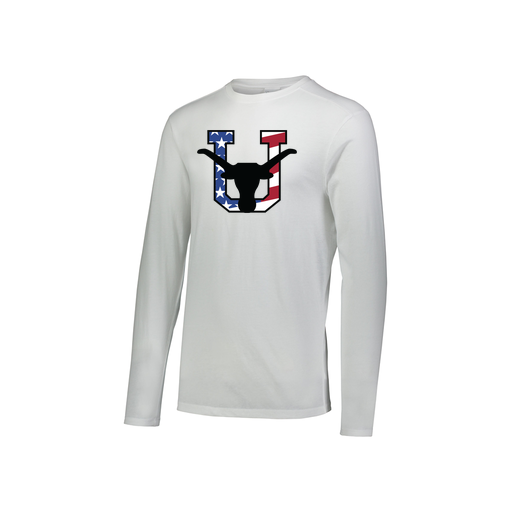[FTLCUBWH-YS-LOGO1] Decker Youth Tri-Blend T-Shirt - Long Sleeve (Youth S, White, Logo 1)