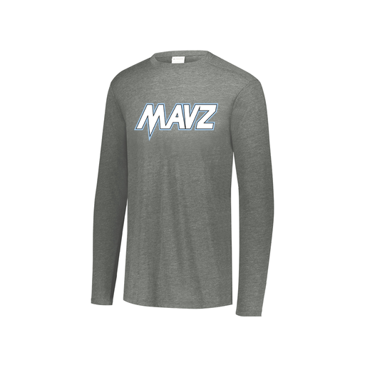 [FTLCUBGY-YS-LOGO2] Decker Youth Tri-Blend T-Shirt - Long Sleeve (Youth S, Gray, Logo 2)