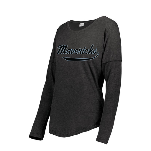 [FTLCUBBK-FAXS-LOGO3] Decker Women's Tri-Blend T-Shirt - Long Sleeve (Female Adult XS, Black, Logo 3)